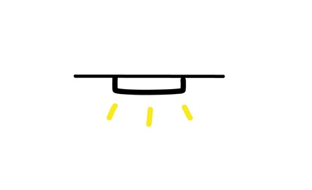 Illustration af loftslampe