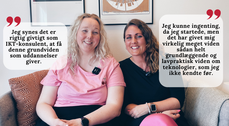 Hanne og Kristina, kursist på IKT-uddannelsen 2023/2024
